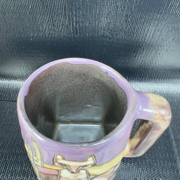Mara Pottery Stoneware Mug Cup Coyote Desert Cactus Hand Made Mexican Pottery - Picture 6 of 9